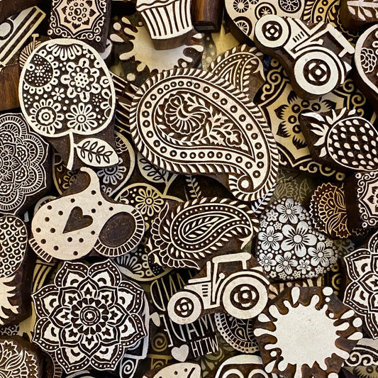 block print wooden block