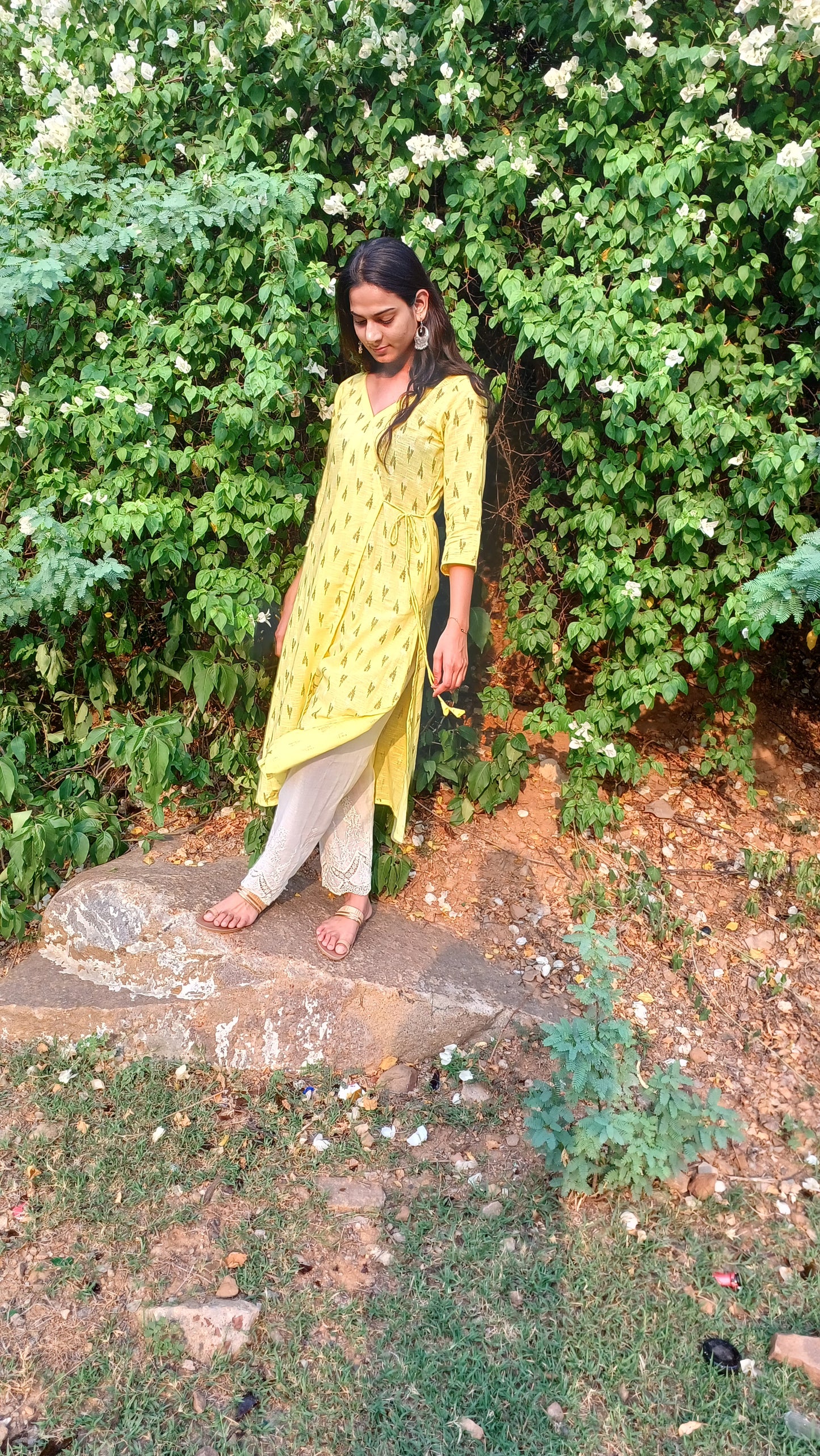 Sakhi Handloom Angrakha kurta