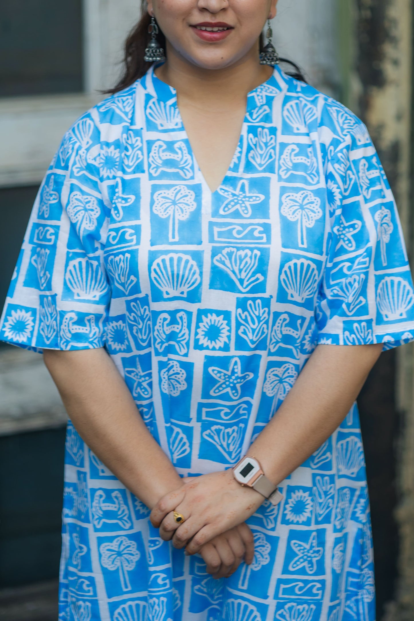 Eesha Sanganeri Quikry style long Kurta