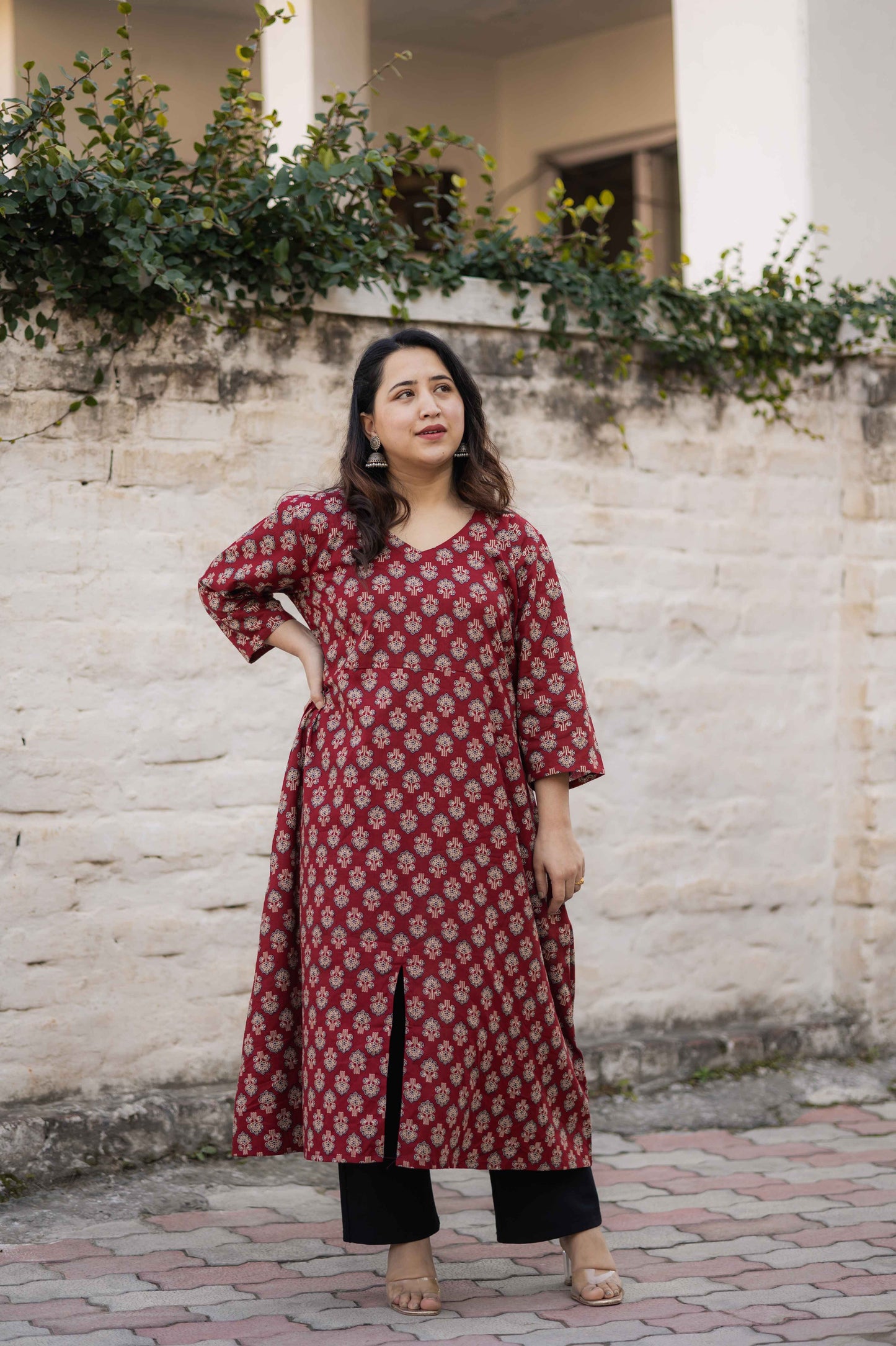 Sahitya A-line Long flared kurta