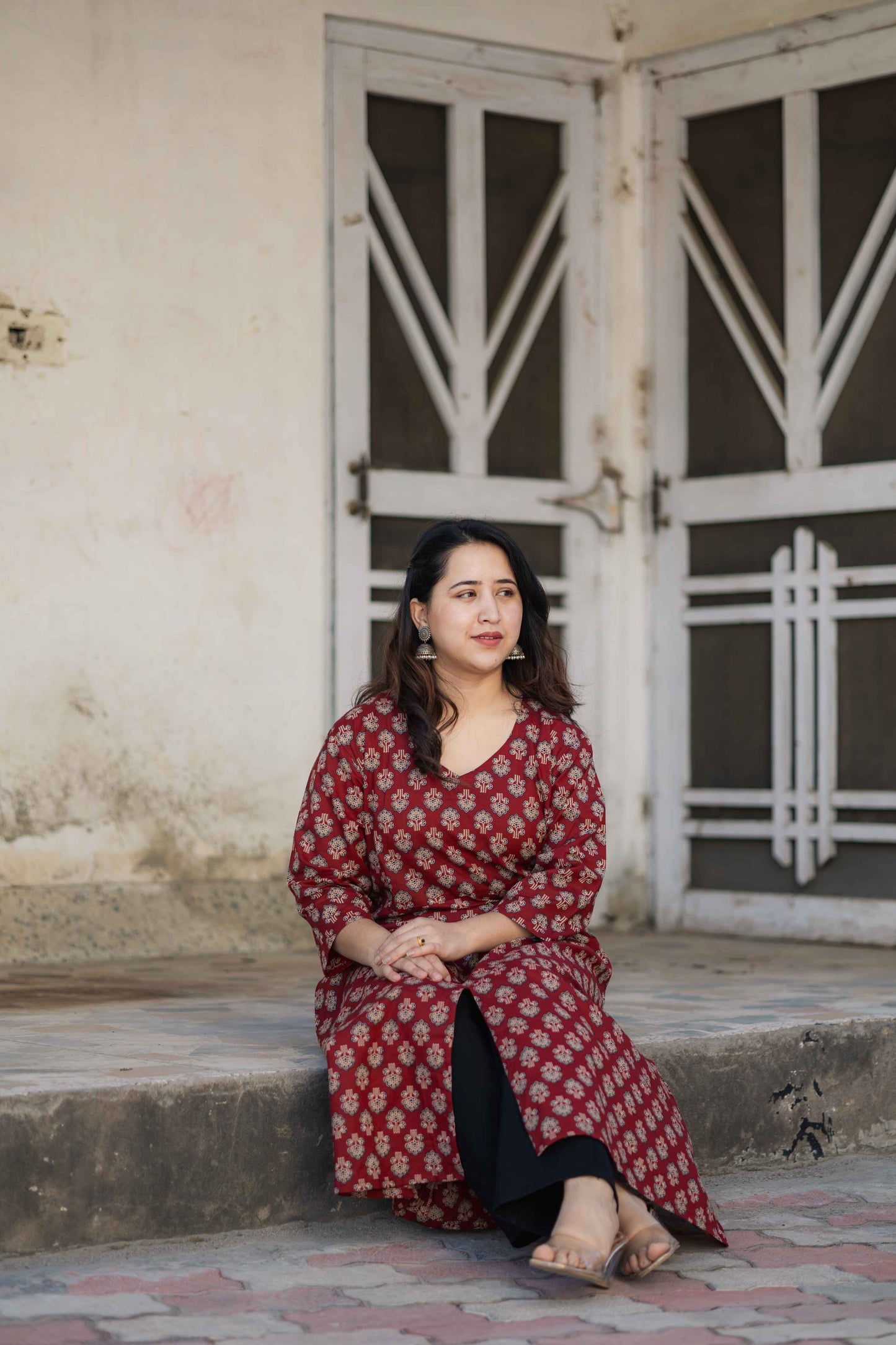 Sahitya A-line Long flared kurta