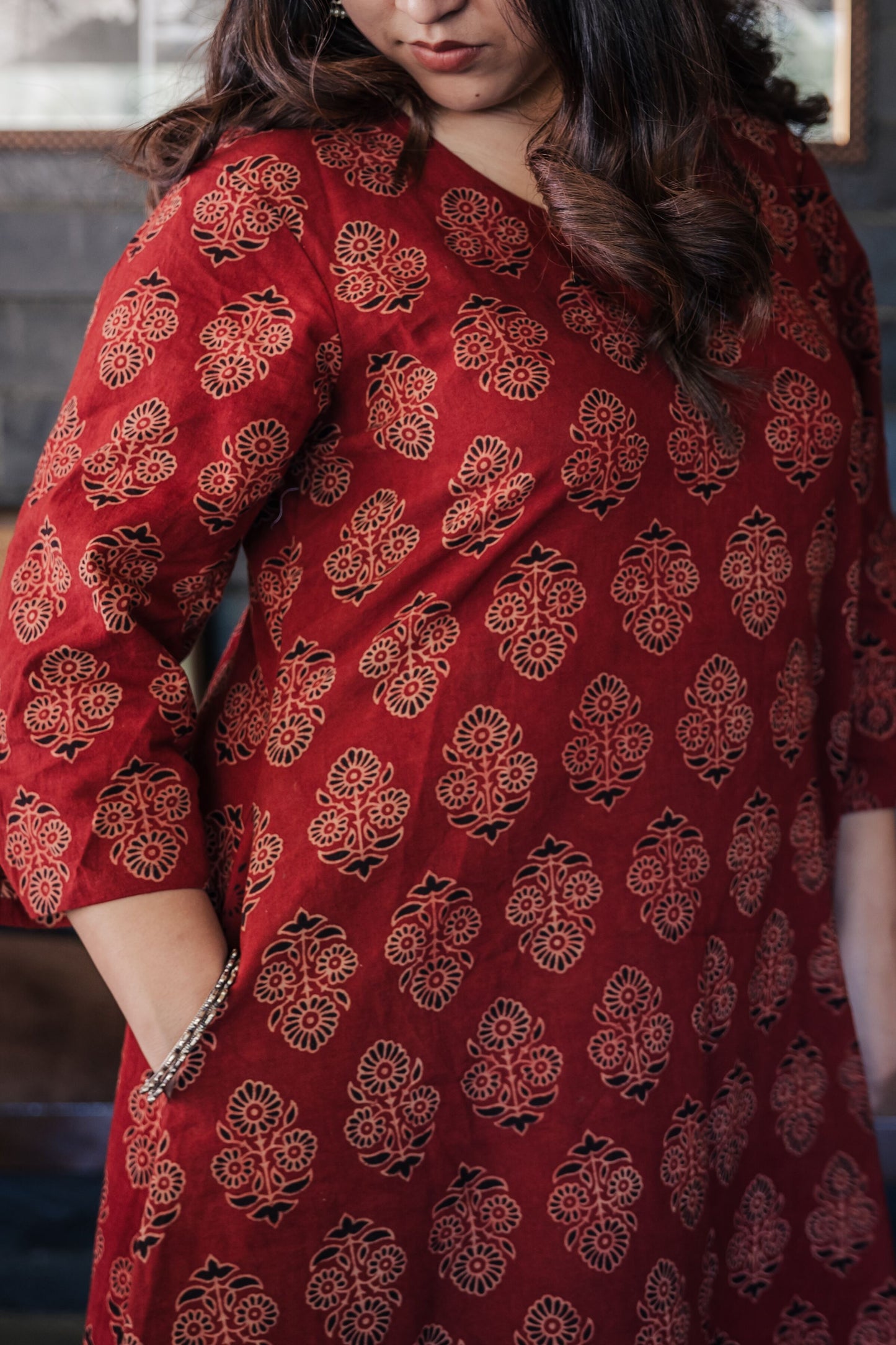 Meher Ajrakh Handblock printed Cotton Kurta