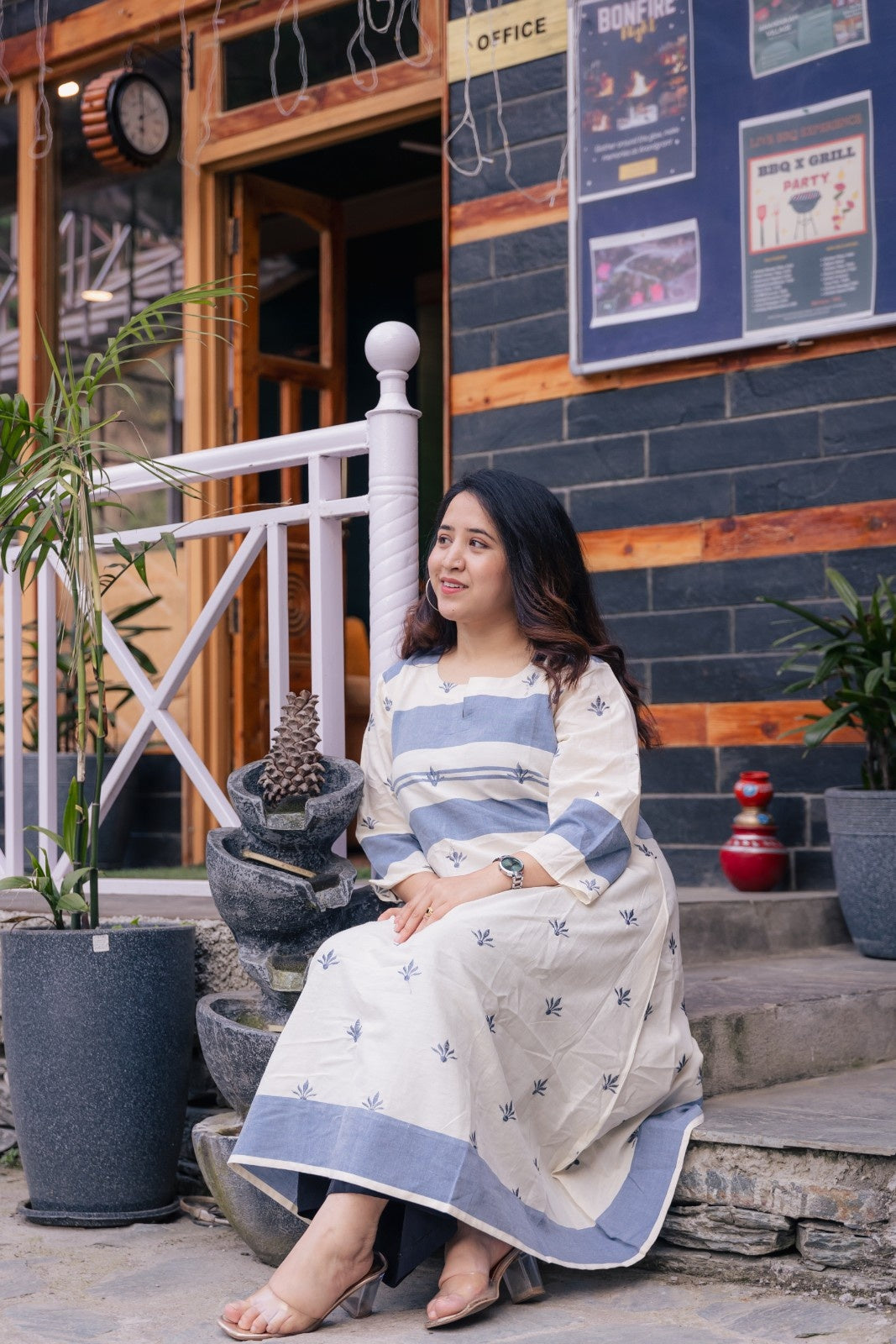 Saiya Handloom Cotton A-line Kurta