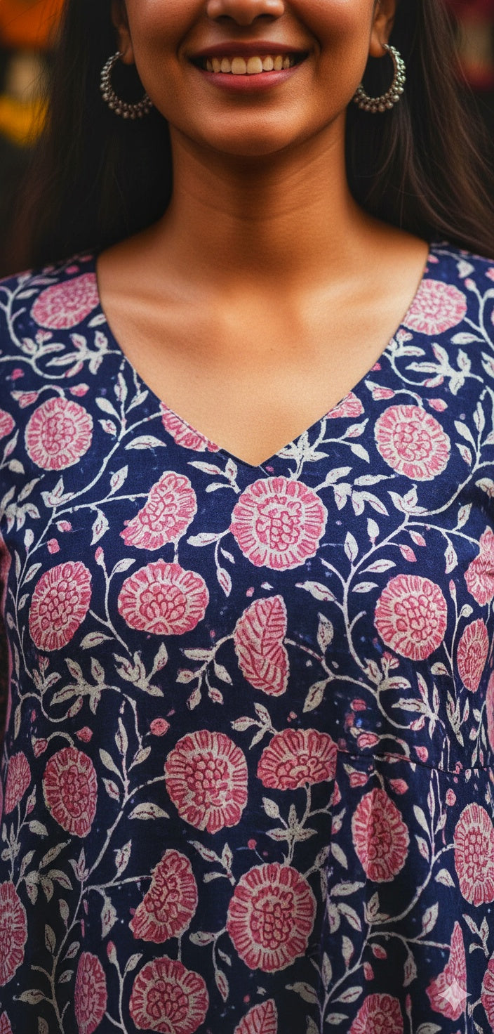 Mehak cotton A-LINE Long kurta