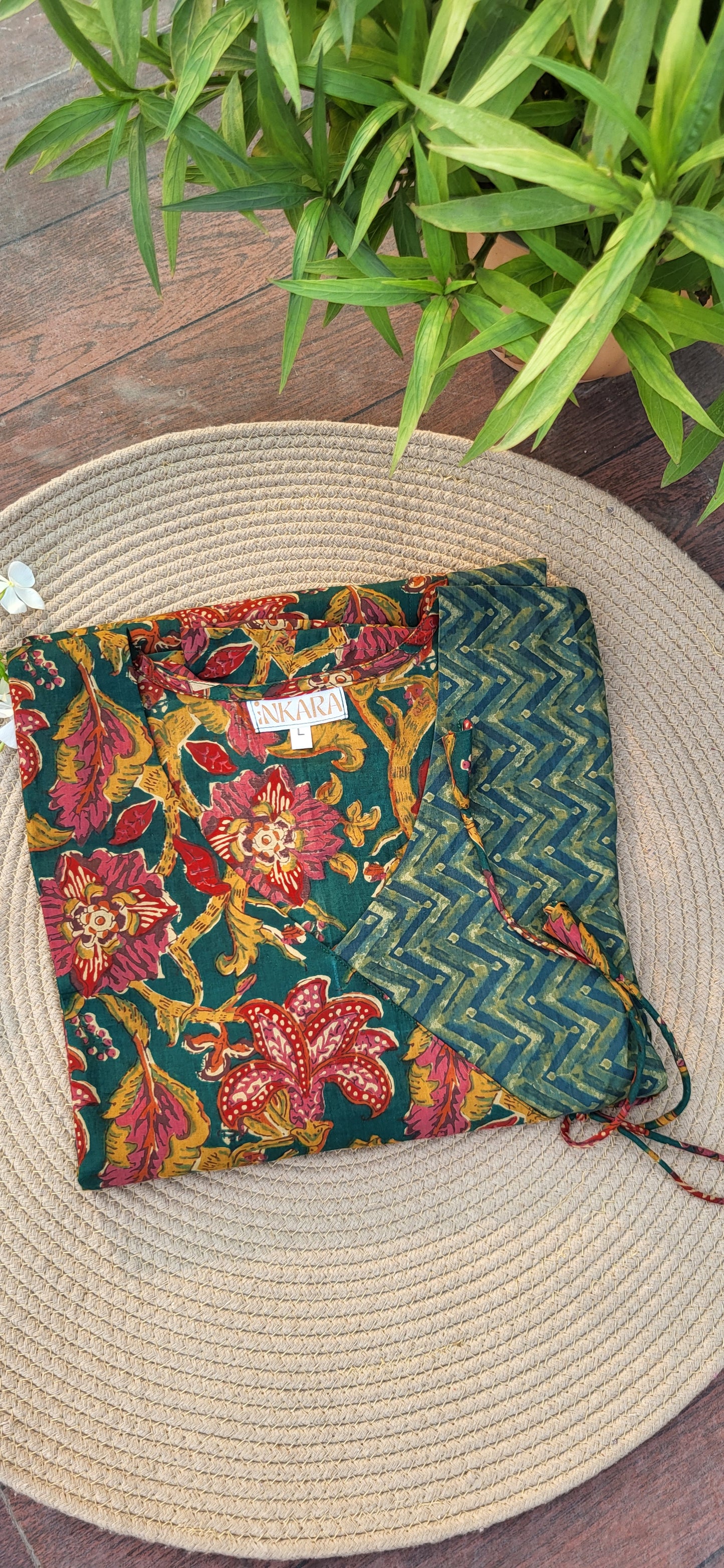 Trishi Sanganeri Angrakha Cotton long kurta