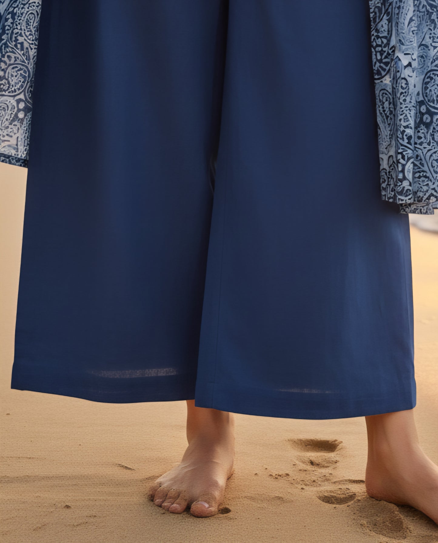 Abor dabu cotton Indigo kurta set