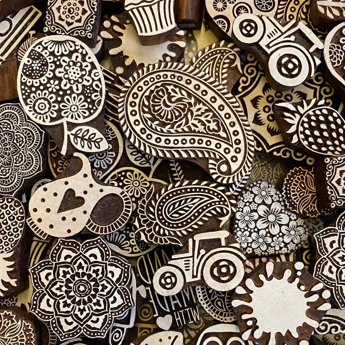 block print wooden block