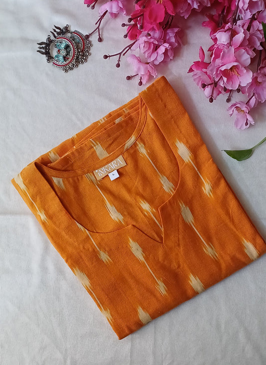 Ishita Handloom long Ikkat kurta