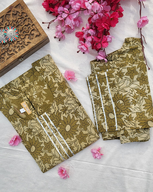 Ahana Bagru Floral Kurta pant