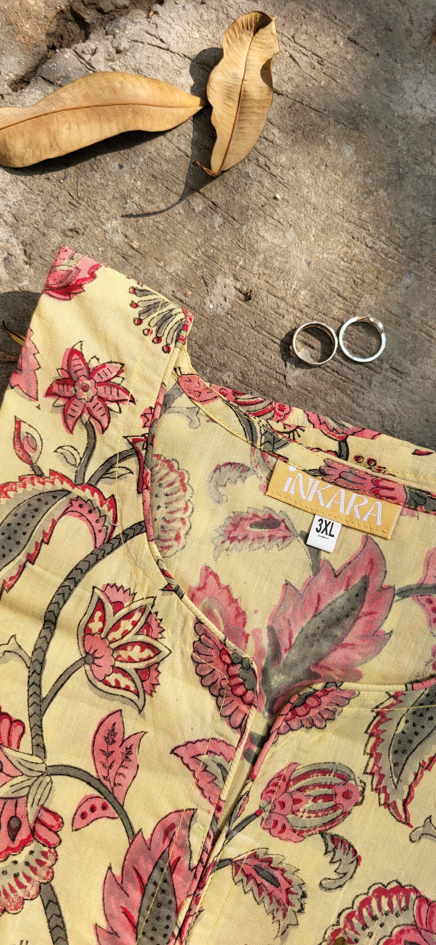 Rashi Bagru Floral A -line long kurta