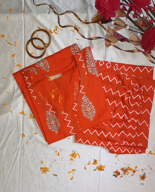 Esha Cotton Printed Kurta set