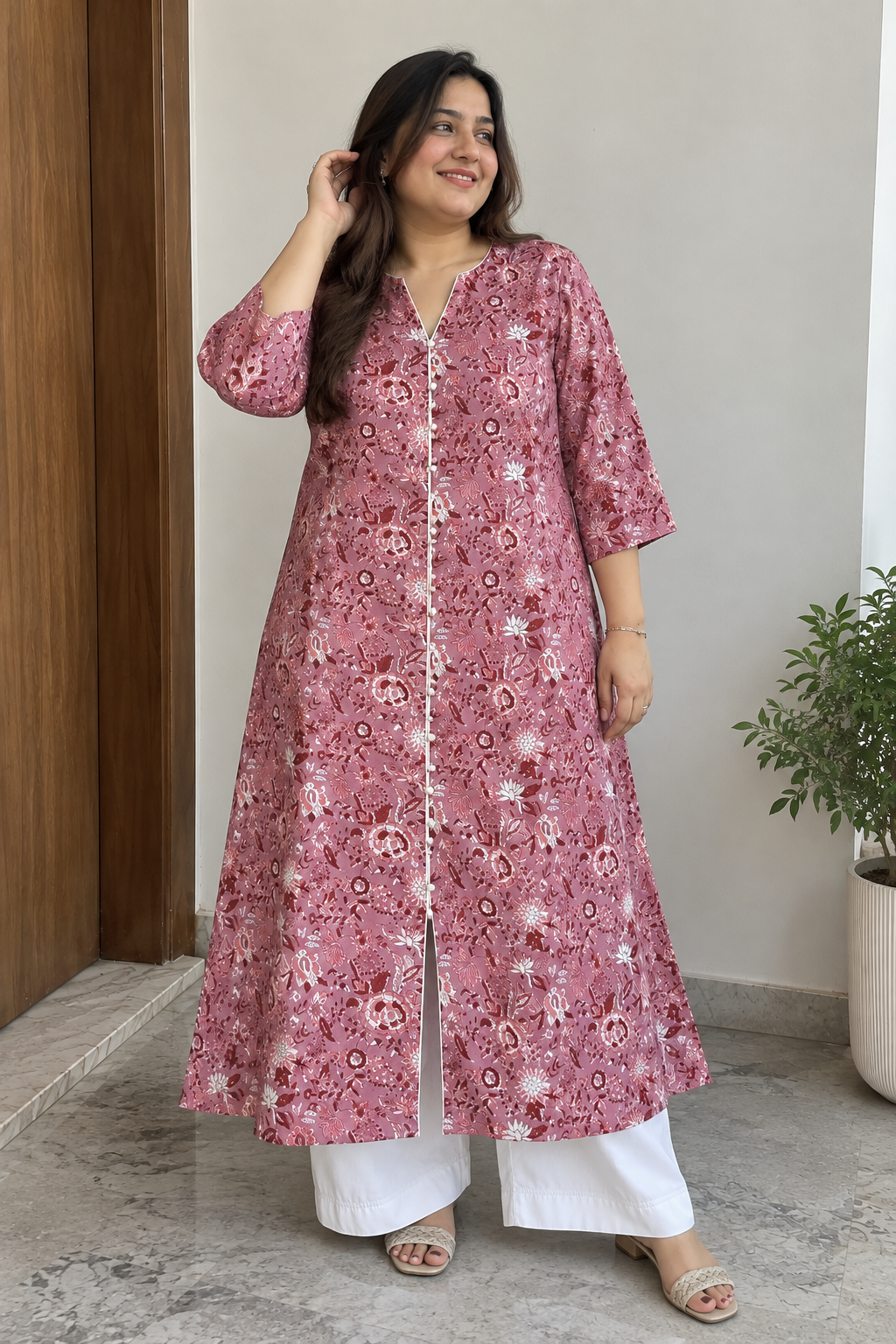 Arni sanganeri A-line Kurta