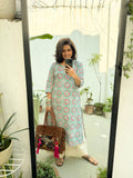 Sanganeri A-line Long Cotton Kurta