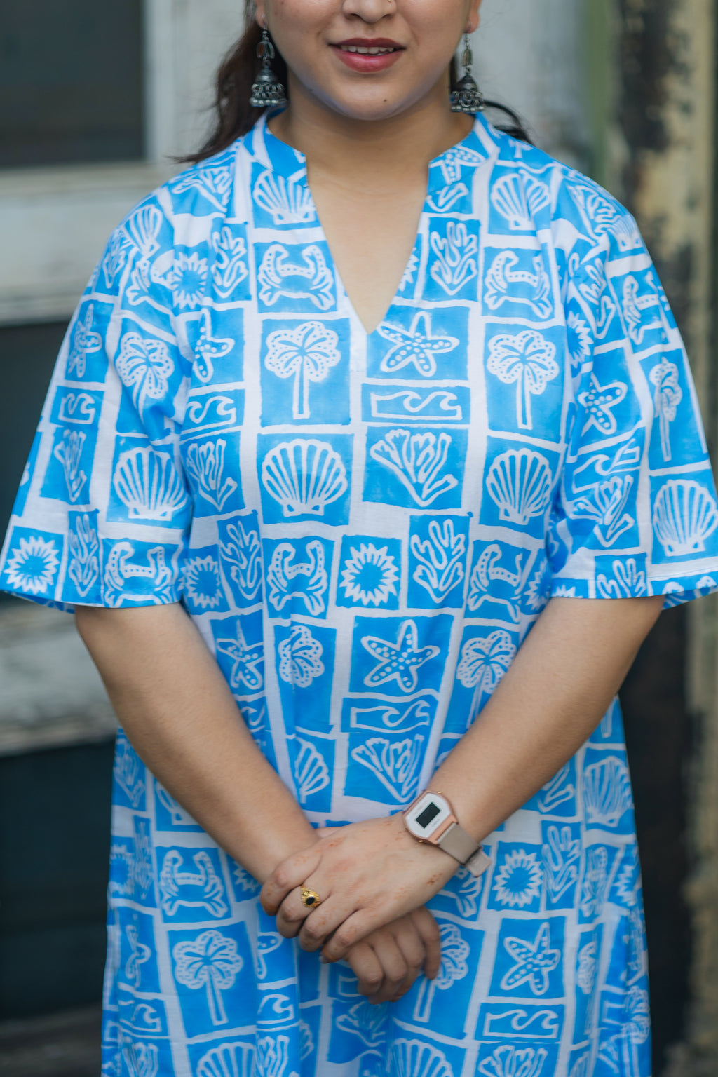 Sanganeri Long Cotton Kurta
