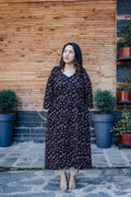 Siyani Ajrakh Angrakha Flared  Kurta