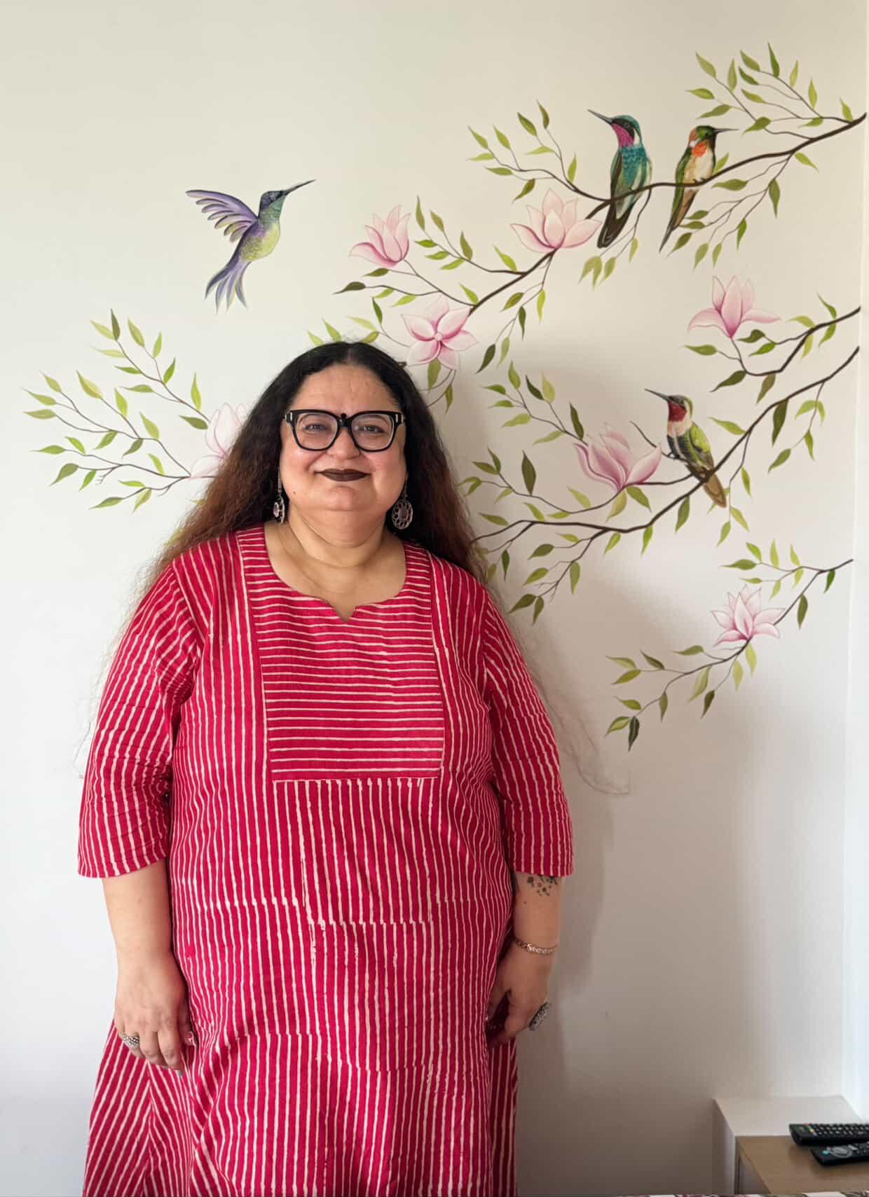 Arvi Sanganeri Printed  A-line Cotton kurta