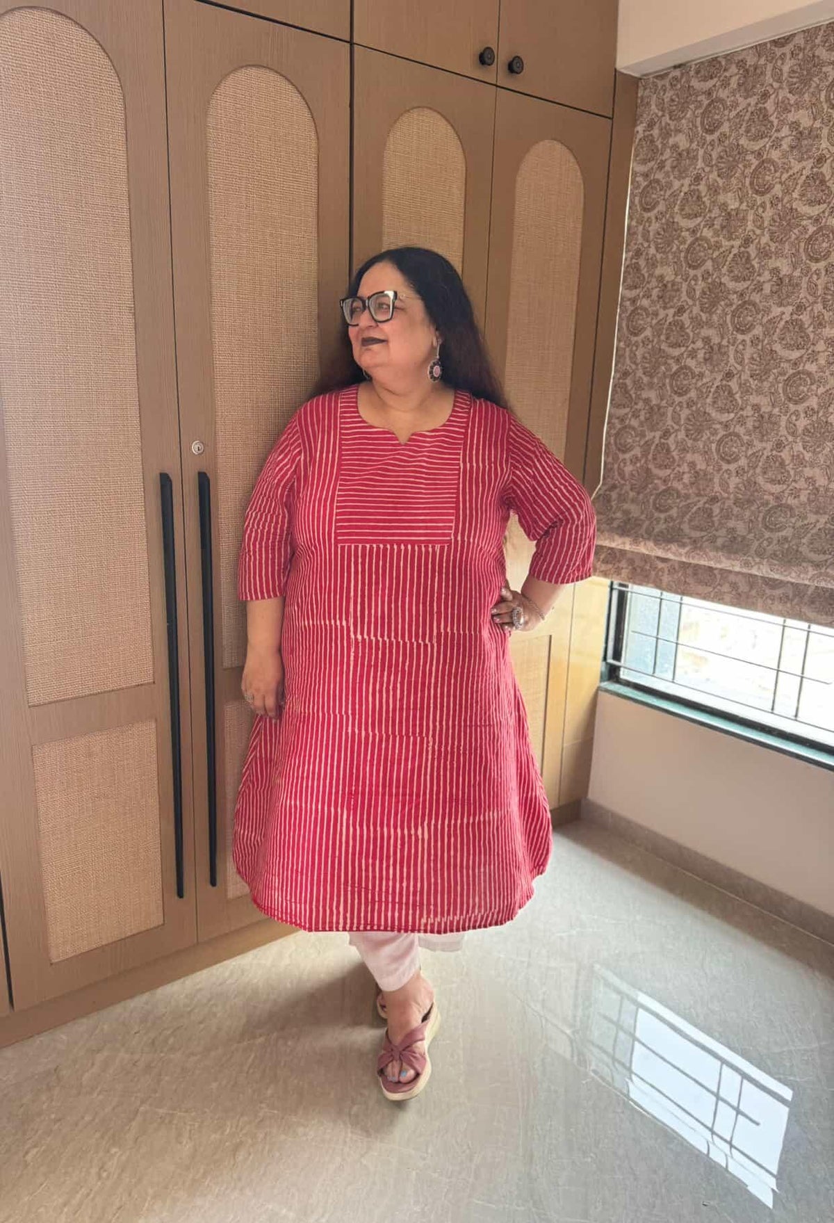 Falguni Bagru A-line Long Kurta