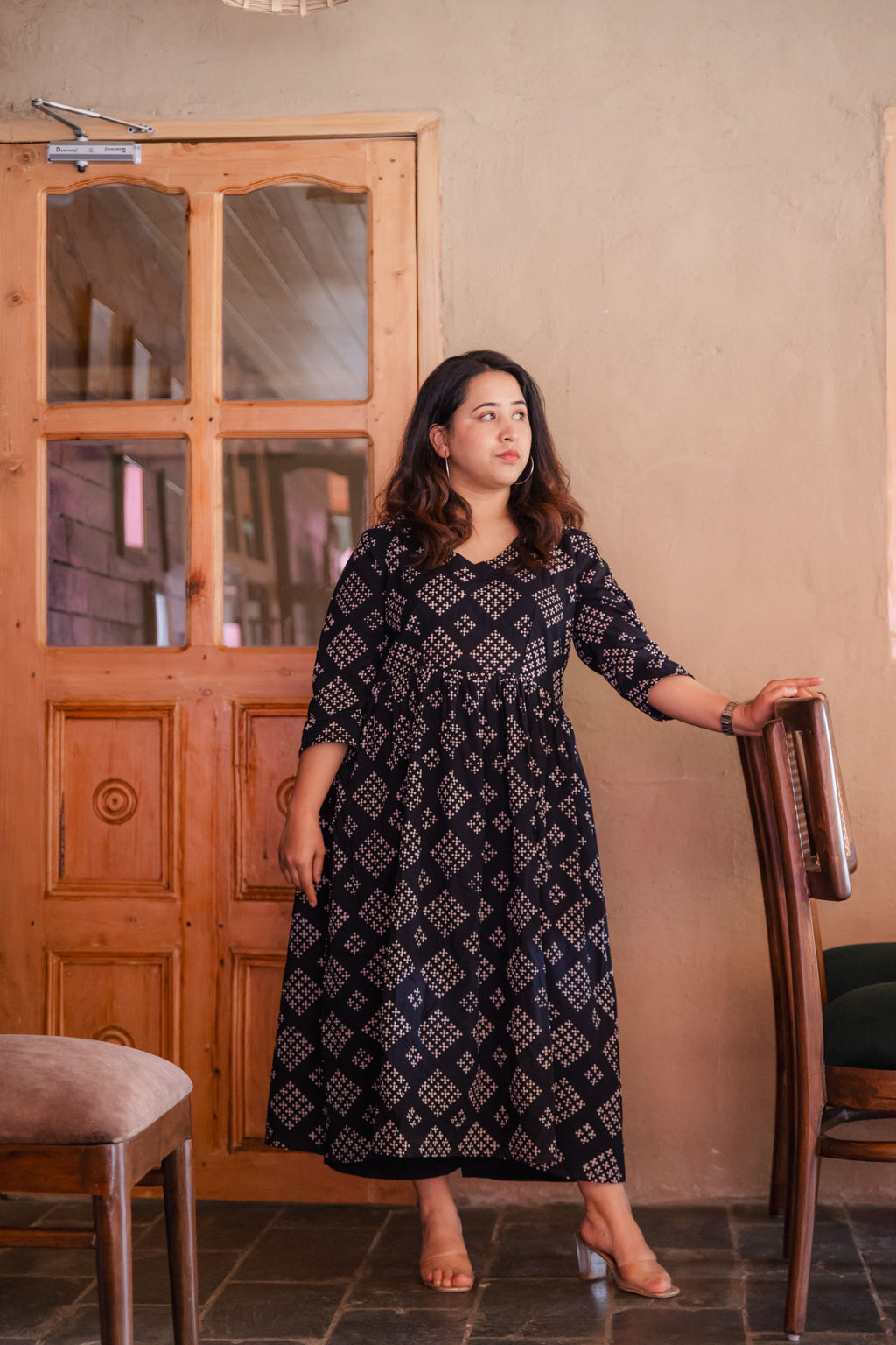 Arushi A-line Sanganeri Dress