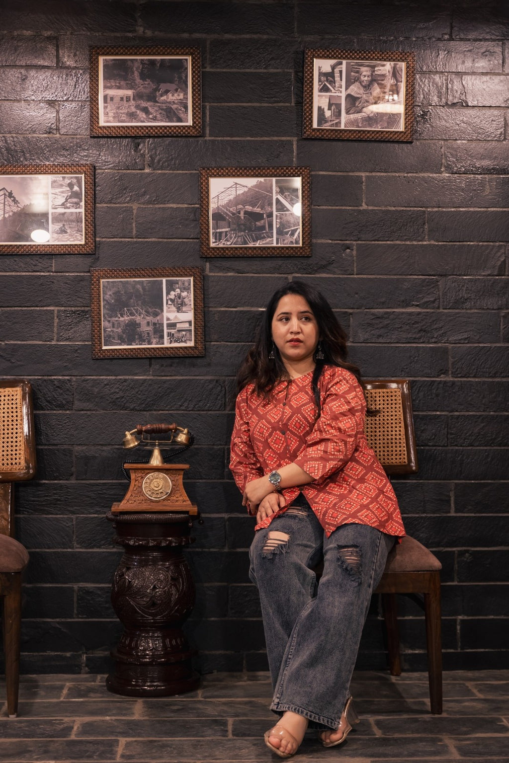 Saavi Bagru Short Kurta