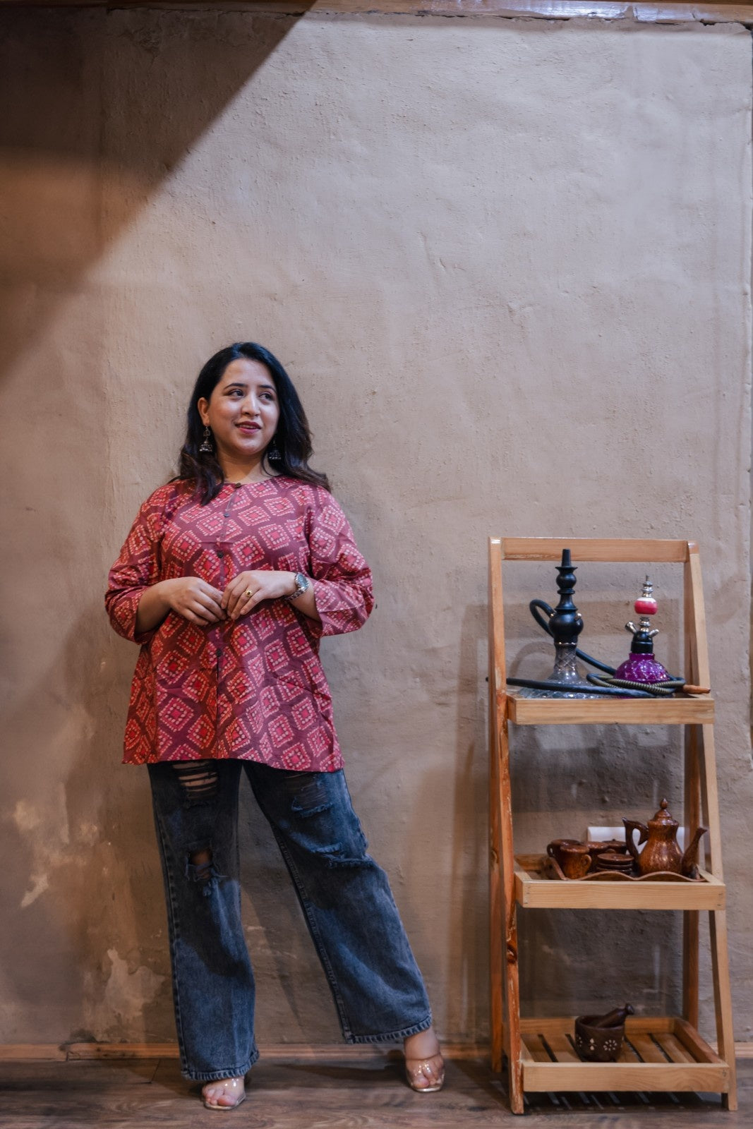 Saavi Bagru Short Kurta