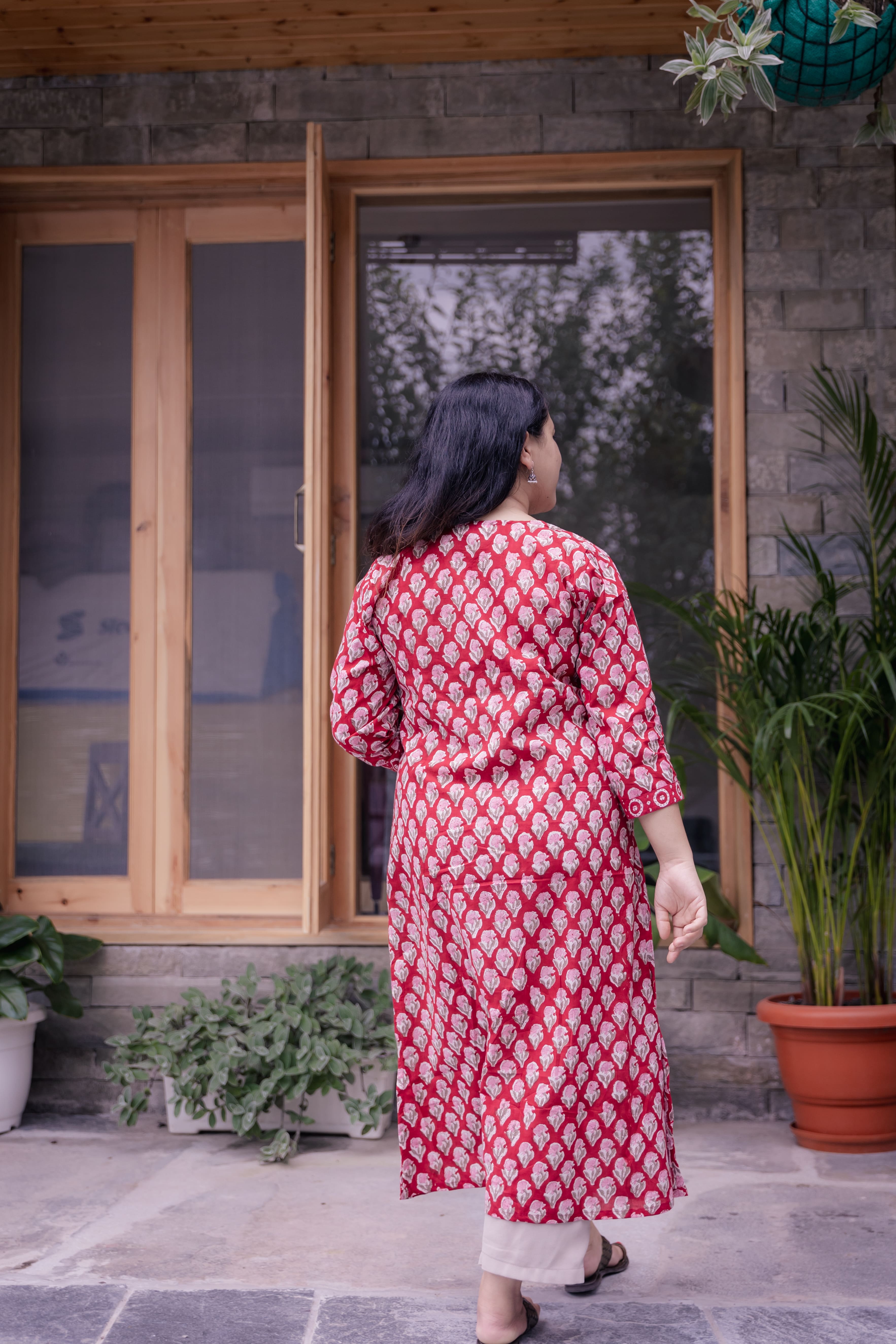 Arohi Sanganeri A-line Long Kurta