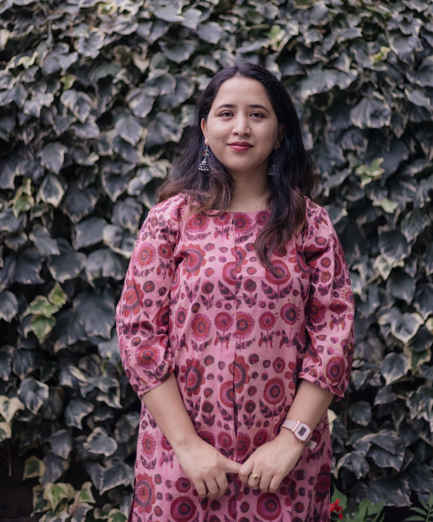 Ahani Ajrakh Blockprinted Short Cotton Kurta