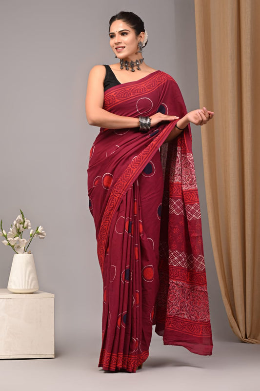 Nilam Mul cotton saree