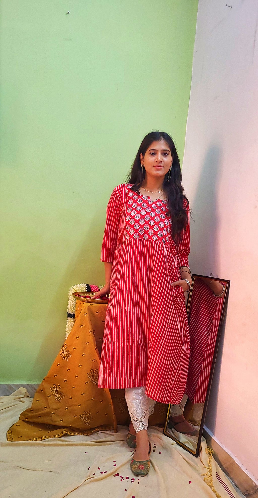 Isha A-line cotton kurta