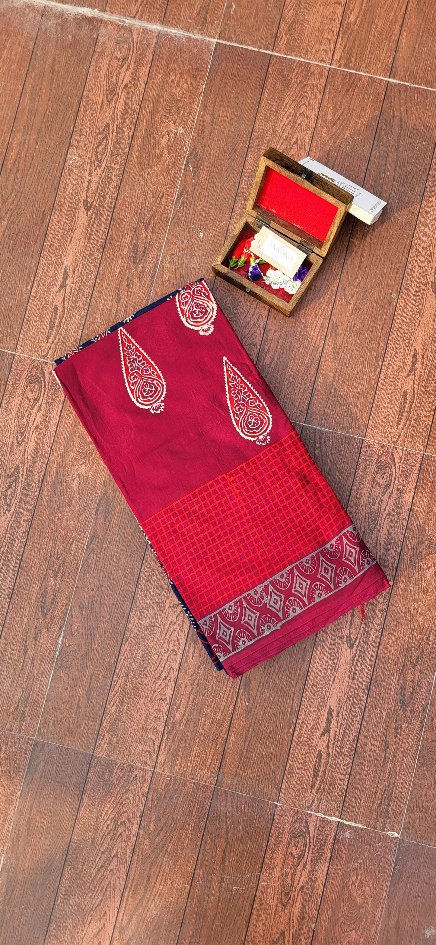 Bagru mul cotton saree