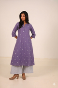 Astha Lavender  Handloom A-line kurta