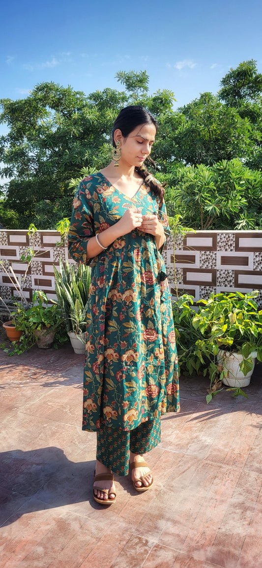 Prabha Sanganeri Angrakha style Kurta set