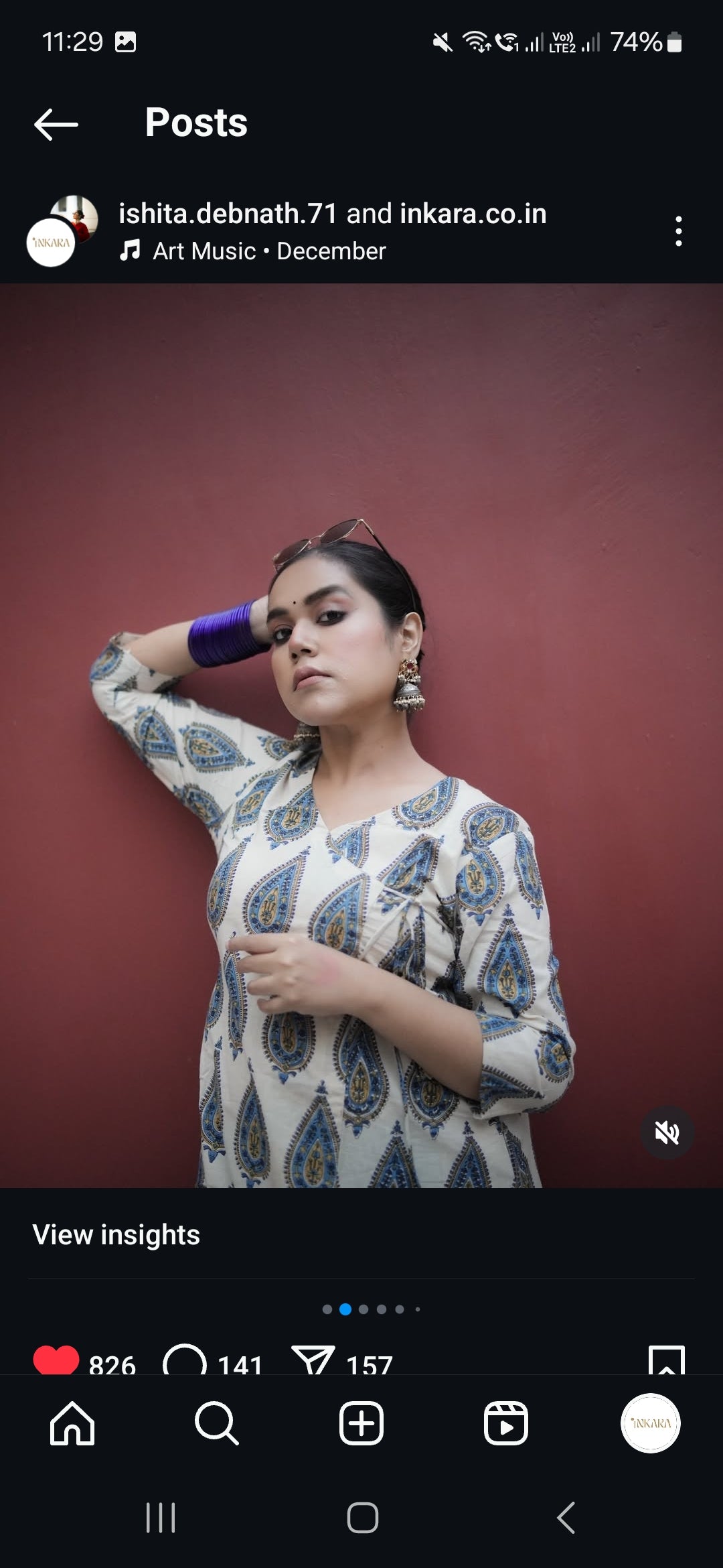 kashi sanganeri Angrakha cotton kurta