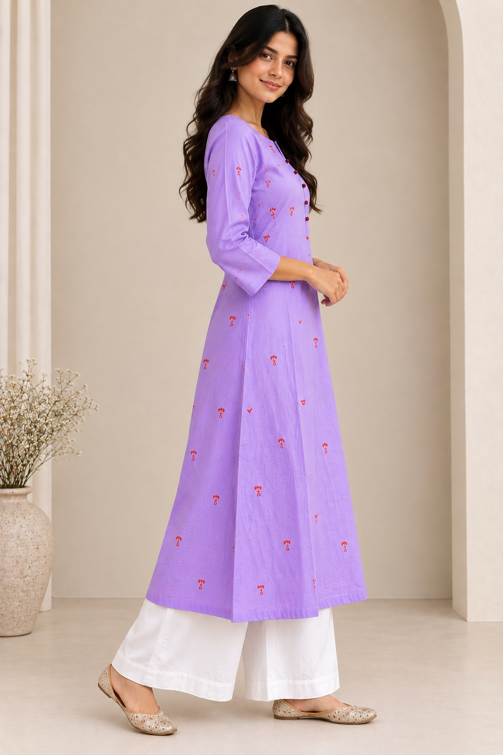 Isha Handloom Cotton A-line Kurta
