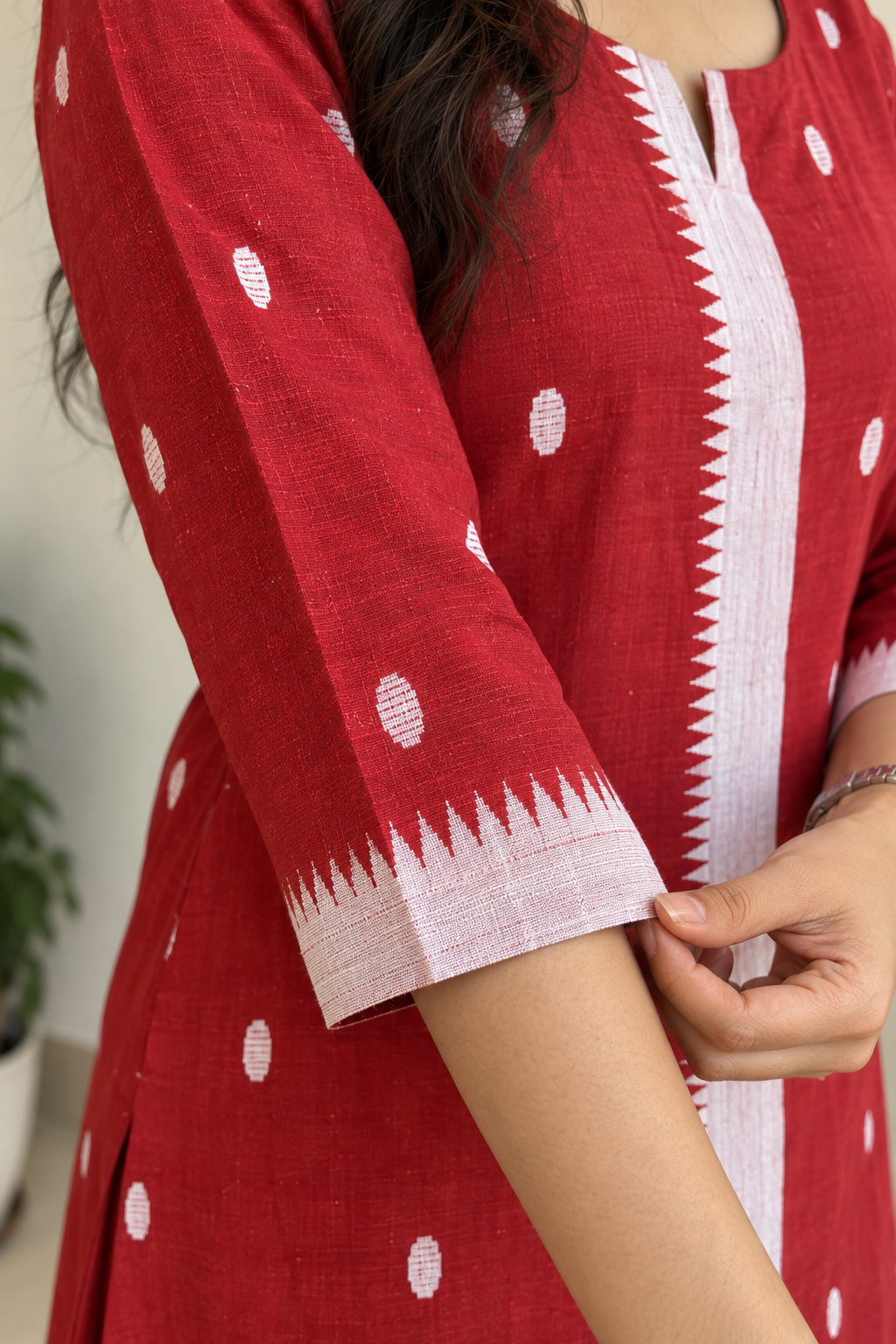 Bhavi Handloom Cotton A-line Kurta