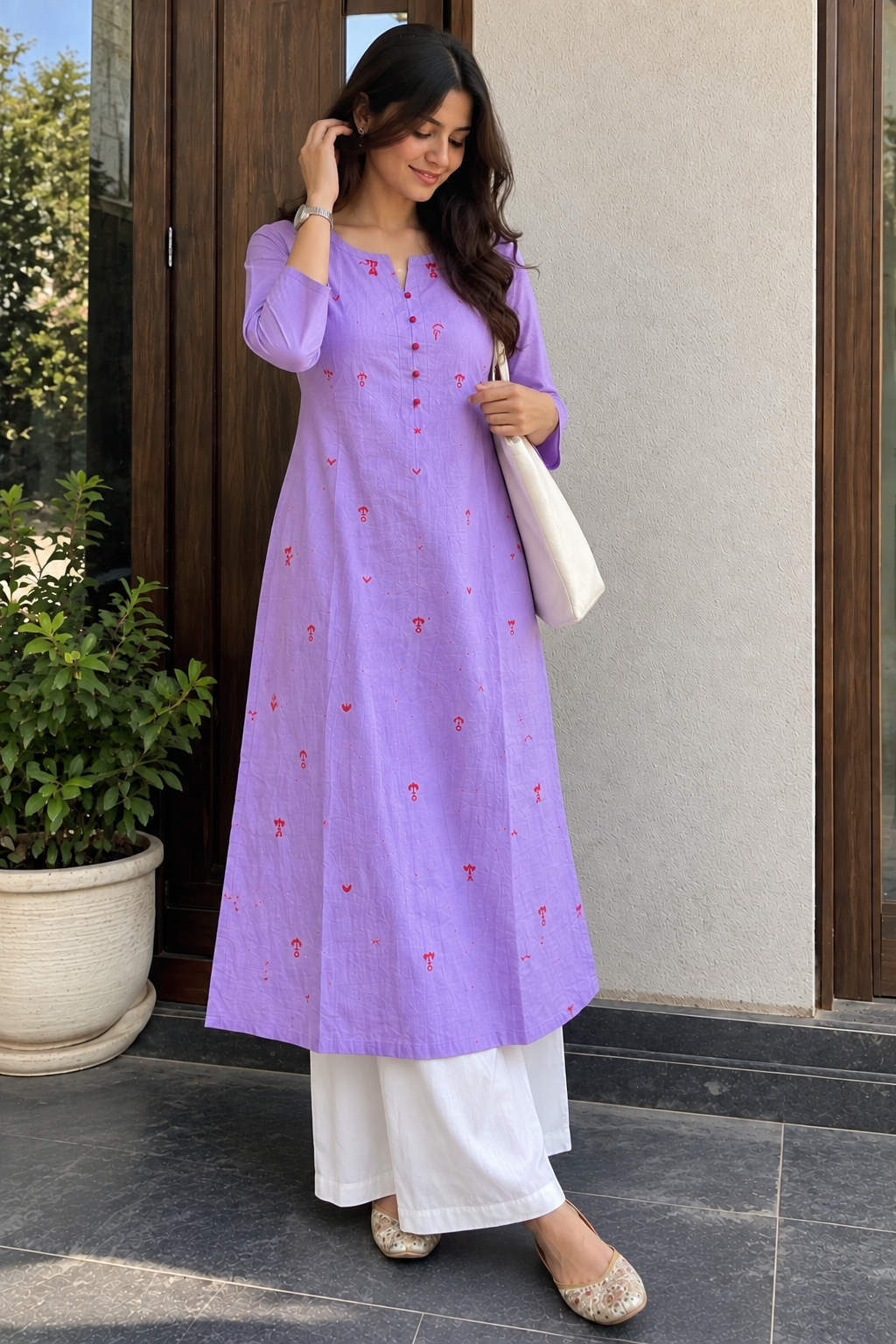 Isha Handloom Cotton A-line Kurta