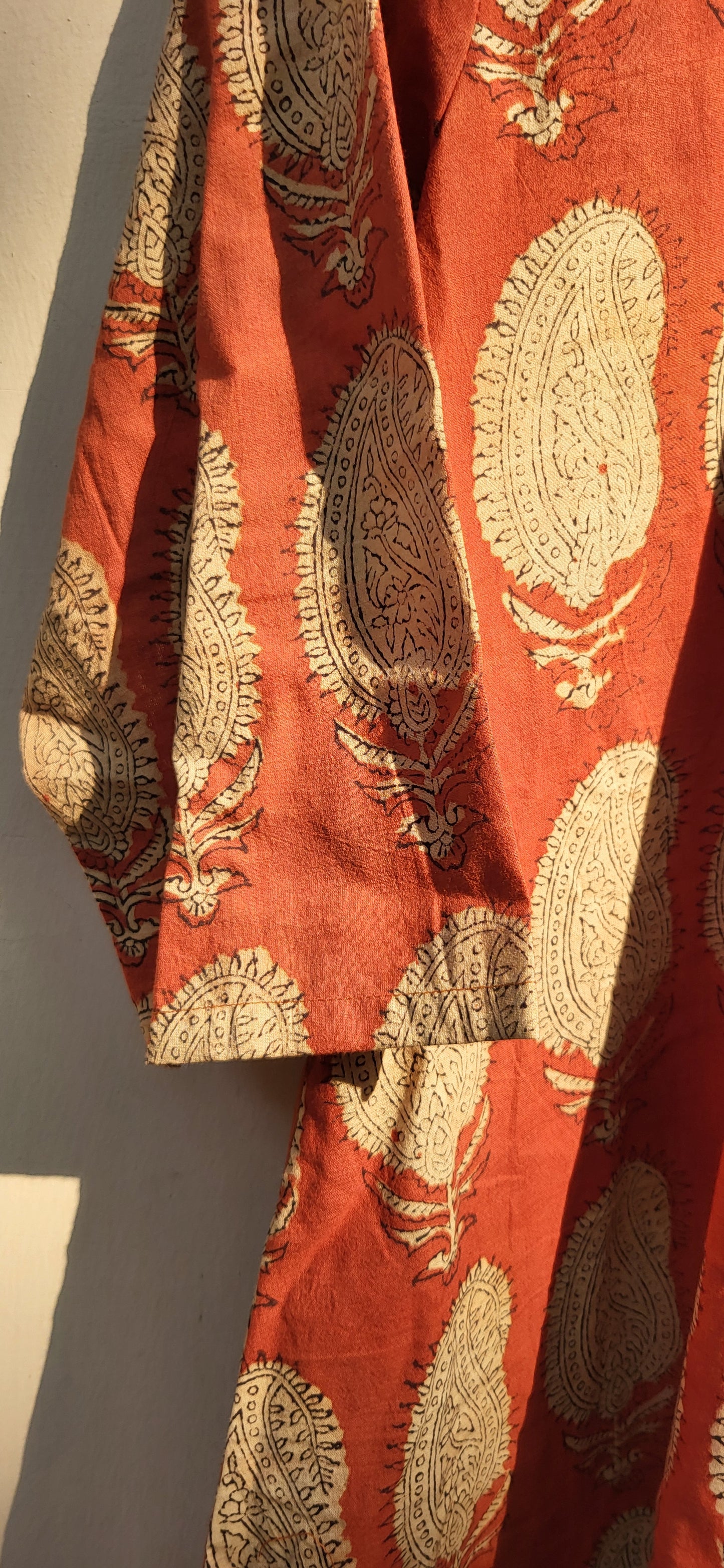 Divya Bagru Angrakha kurta with Tussels