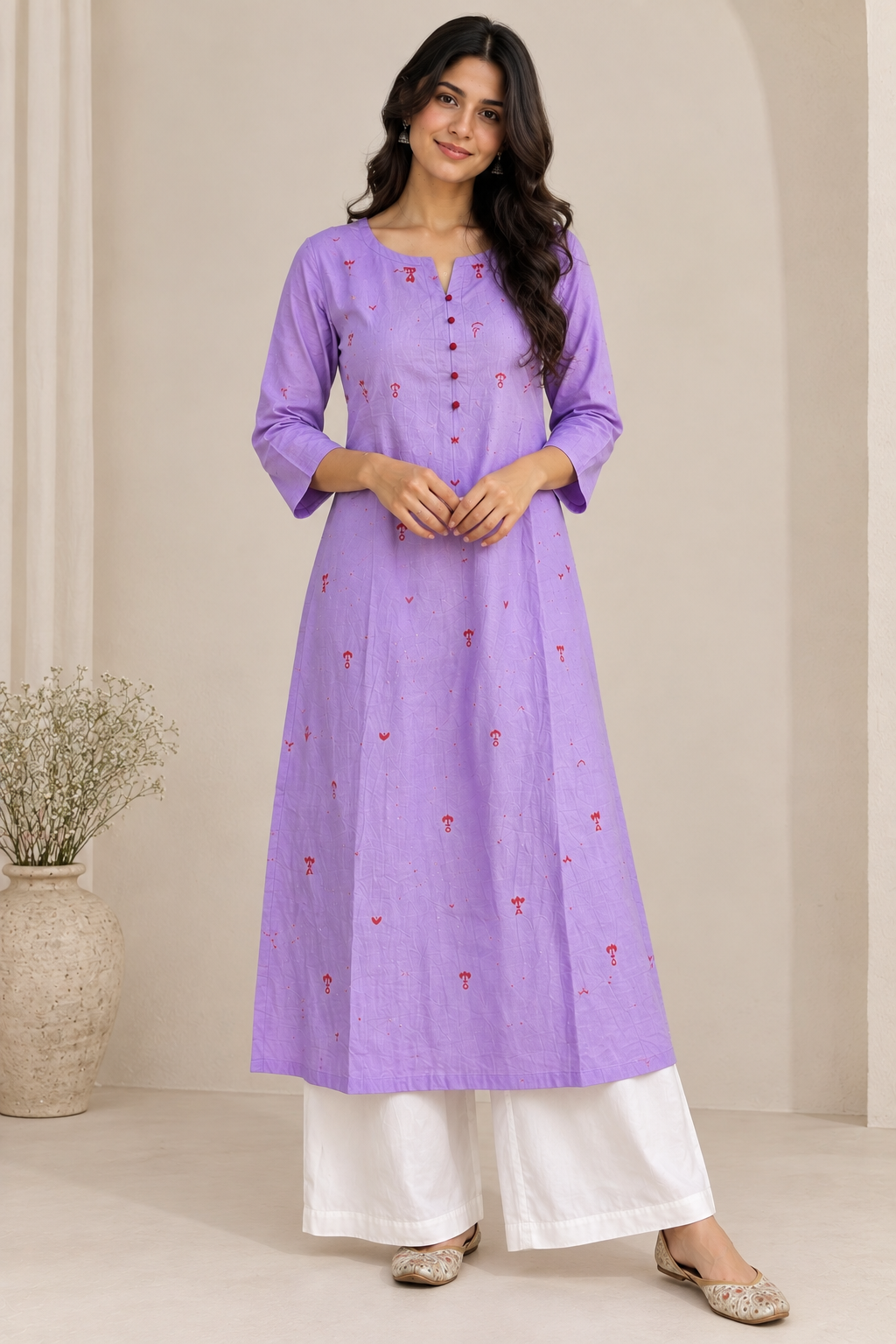 Isha Handloom Cotton A-line Kurta