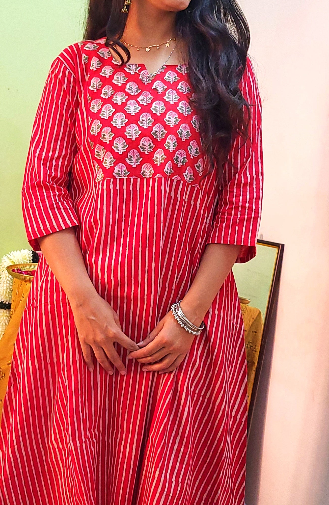 Isha A-line cotton kurta